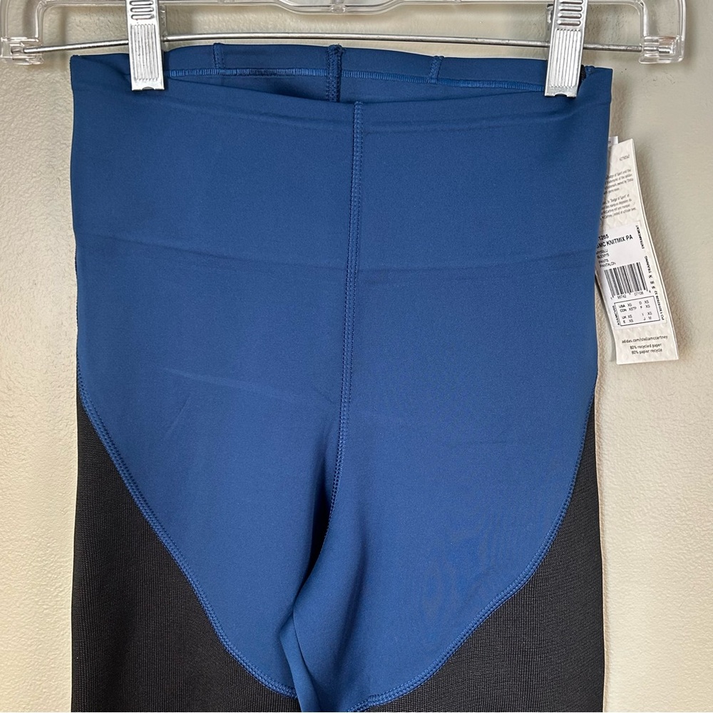 ADIDAS BY STELLA MCCARTNEY Knitmix Flare Leggings xs blue moto‎ pants - Picture 4 of 14